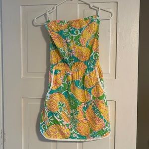 Strapless skirt romper